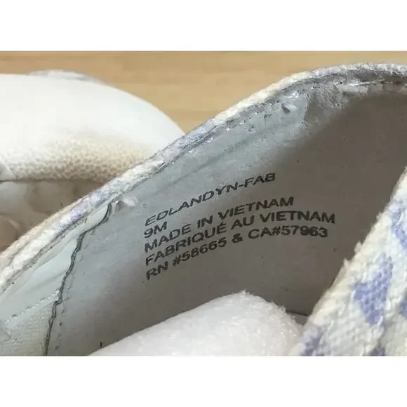 Open Edit Edlandyn Sneakers Women's 9M Blue White Canvas Lace Up Athletic Shoes - Picture 8 of 9